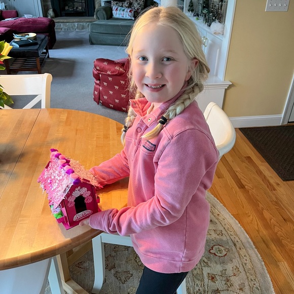 Vineyard Vines Snap Placket Shep Shirt Pink Pullover Sweatshirt Size M - Picture 3 of 3